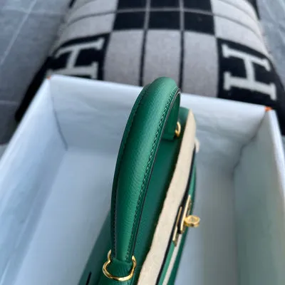 KELLY 25 EPSOM LEATHER MALACHIT WITH GOLD HARDWARE (GHW) - 7