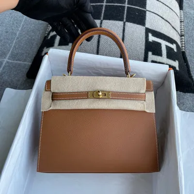 KELLY 25 EPSOM LEATHER GOLD WITH GOLD HARDWARE (GHW) - 2