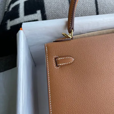 KELLY 25 EPSOM LEATHER GOLD WITH GOLD HARDWARE (GHW) - 6