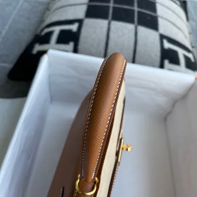 KELLY 25 EPSOM LEATHER GOLD WITH GOLD HARDWARE (GHW) - 7
