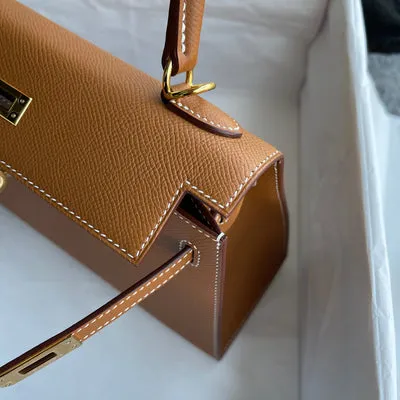 KELLY 25 EPSOM LEATHER GOLD WITH GOLD HARDWARE (GHW) - 4