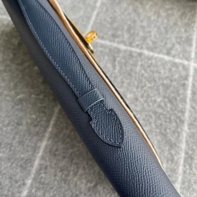 KELLY CUT EPSOM LEATHER BLEU INDIGO WITH GOLD HARDWARE (GHW) - 4