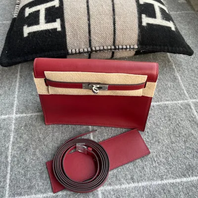 KELLY DANSE SWIFT LEATHER ROUGE GRENAT WITH PALLADIUM HARDWARE (PHW) - 1