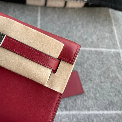 KELLY DANSE SWIFT LEATHER ROUGE GRENAT WITH PALLADIUM HARDWARE (PHW) - 2