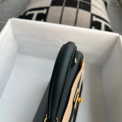 KELLY 25 TOGO LEATHER VERT CYPRES WITH GOLD HARDWARE (GHW) - 6