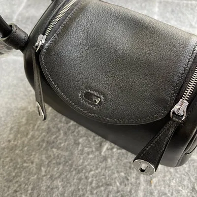 MINI LINDY 20 SWIFT LEATHER NOIR (BLACK) WITH PALLADIUM HARDWARE (PHW) - 3