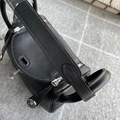 MINI LINDY 20 SWIFT LEATHER NOIR (BLACK) WITH PALLADIUM HARDWARE (PHW) - 6