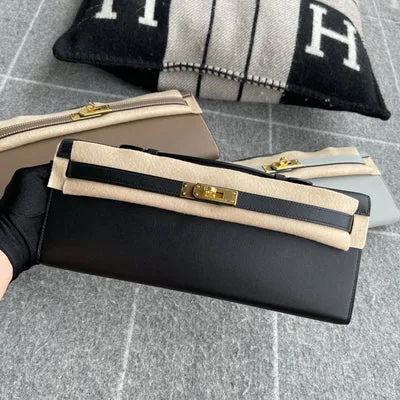 KELLY CUT SWIFT LEATHER NOIR (BLACK) WITH GOLD HARDWARE (GHW)