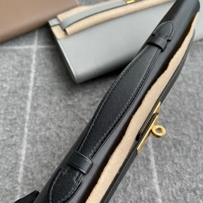 KELLY CUT SWIFT LEATHER NOIR (BLACK) WITH GOLD HARDWARE (GHW) - 4
