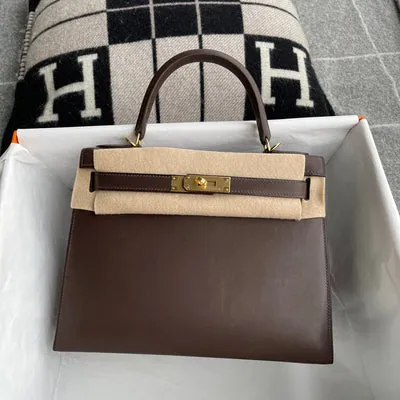 KELLY 28 ROUGE SELLIER BOX CALF LEATHER WITH GOLD HARDWARE (GHW) - 2