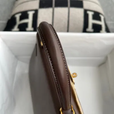 KELLY 28 ROUGE SELLIER BOX CALF LEATHER WITH GOLD HARDWARE (GHW) - 7