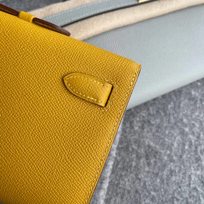 KELLY CUT EPSOM LEATHER JAUNE AMBRE WITH GOLD HARDWARE (GHW) - 6