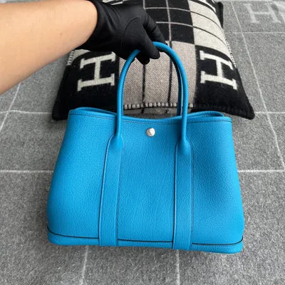 GARDEN PARTY 30 NEGONDA LEATHER BLEU ZANZIBAR WITH PALLADIUM HARDWARE (PHW)