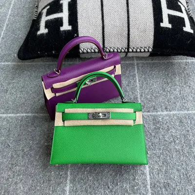 MINI KELLY II (20) EPSOM LEATHER BAMBOO WITH PALLADIUM HARDWARE (PHW) - 1