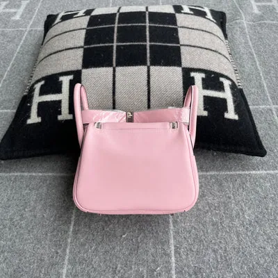 MINI LINDY 20 SWIFT LEATHER ROSE SAKURA WITH PALLADIUM HARDWARE (PHW) - 2