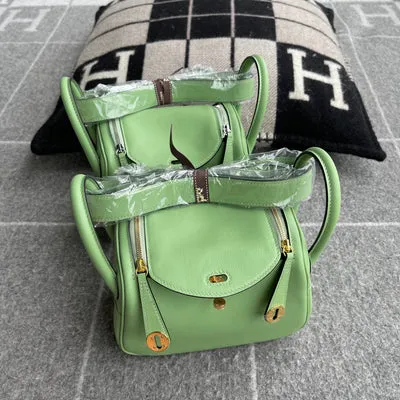 MINI LINDY 20 SWIFT LEATHER VERT CRIQUET WITH GOLD HARDWARE (GHW) - 2
