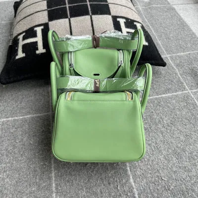 MINI LINDY 20 SWIFT LEATHER VERT CRIQUET WITH GOLD HARDWARE (GHW) - 3
