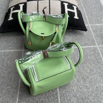 MINI LINDY 20 SWIFT LEATHER VERT CRIQUET WITH PALLADIUM HARDWARE (PHW) - 3