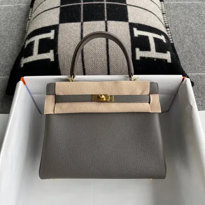 KELLY 25 TOGO LEATHER ETAIN WITH GOLD HARDWARE (GHW) - 1