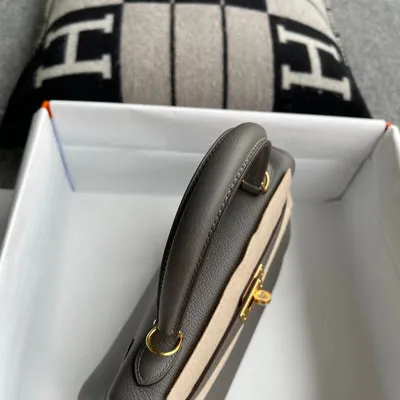 KELLY 25 TOGO LEATHER ETAIN WITH GOLD HARDWARE (GHW) - 4