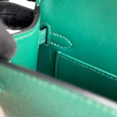 MINI KELLY II (20) EPSOM LEATHER VERT VERTIGO WITH GOLD HARDWARE (GHW) - 4