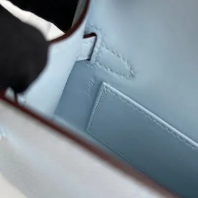 MINI KELLY II (20) EPSOM LEATHER BLEU ZEPHYR WITH PALLADIUM HARDWARE (PHW) - 8