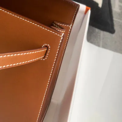 KELLY 25 BOX CALF LEATHER GOLD WITH GOLD HARDWARE (GHW) - 8