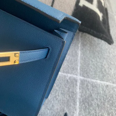 KELLY DANSE EVERCOLOR LEATHER DEEP BLUE WITH GOLD HARDWARE (GHW) - 5