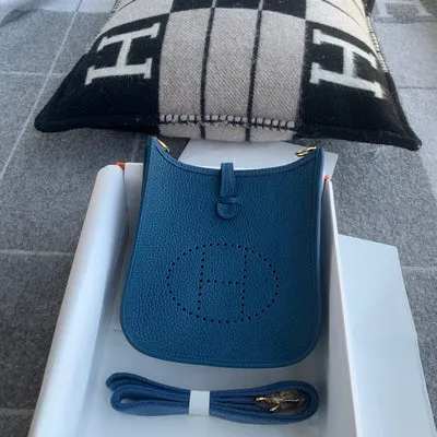 MINI EVELYNE (TPM) CLEMENCE LEATHER DEEP BLUE WITH GOLD HARDWARE (GHW)