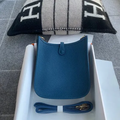 MINI EVELYNE (TPM) CLEMENCE LEATHER DEEP BLUE WITH GOLD HARDWARE (GHW)