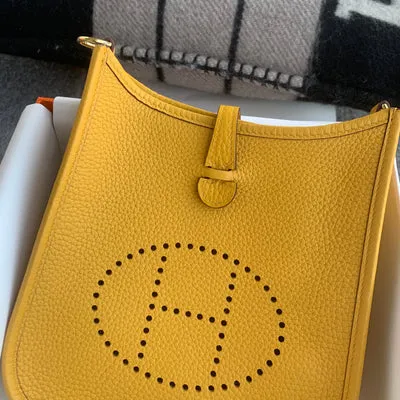 MINI EVELYNE (TPM) CLEMENCE LEATHER JAUNE AMBRE WITH GOLD HARDWARE (GHW) - 3