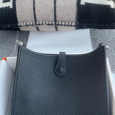 MINI EVELYNE (TPM) CLEMENCE LEATHER NOIR (BLACK) WITH PALLADIUM HARDWARE (PHW) - 4