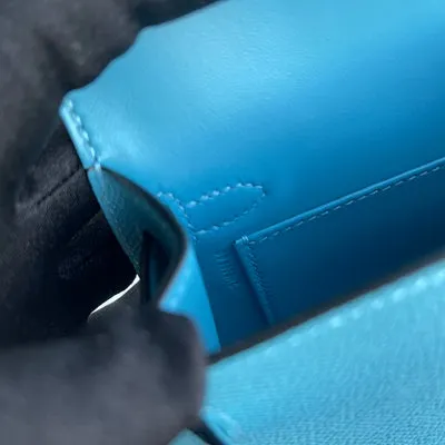 MINI KELLY II (20) EPSOM LEATHER BLEU DU NORD WITH GOLD HARDWARE (GHW) - 5