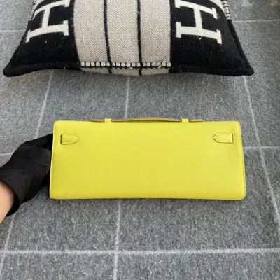 KELLY CUT EPSOM LEATHER FRESH SOUFFRE WITH PALLADIUM HARDWARE (PHW)