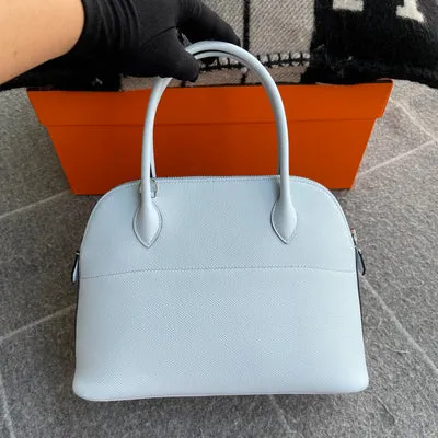 BOLIDE 27 EPSOM LEATHER BLEU BRUME WITH PALLADIUM HARDWARE (PHW) - 3