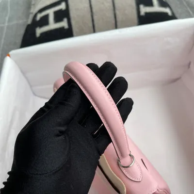 KELLY 25 SWIFT LEATHER ROSE SAKURA WITH PALLADIUM HARDWARE (PHW) - 7