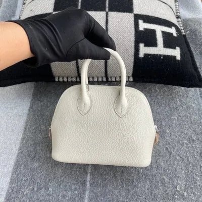 MINI BOLIDE CHEVRE LEATHER CRAIE WITH PALLADIUM HARDWARE (PHW) - 2