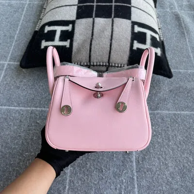 MINI LINDY 20 SWIFT LEATHER ROSE SAKURA WITH PALLADIUM HARDWARE (PHW) - 1