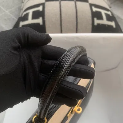 KELLY 25 LIZARD LEATHER NOIR (BLACK) WITH GOLD HARDWARE (GHW) - 7