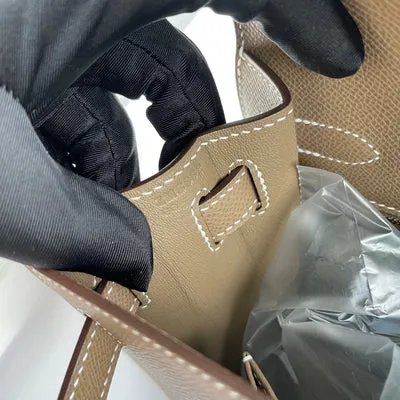 KELLY 28 EPSOM LEATHER ETOUPE WITH PALLADIUM HARDWARE (PHW) - 4