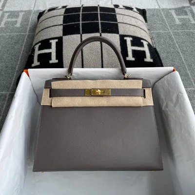 KELLY 28 EPSOM LEATHER ETAIN WITH GOLD HARDWARE (GHW) - 1