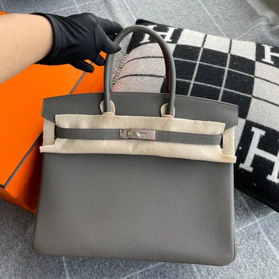 BIRKIN 35 TOGO LEATHER ETAIN WITH PALLADIUM HARDWARE (PHW)