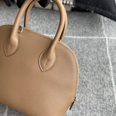 MINI BOLIDE CHEVRE LEATHER BEIGE DE WEIMER WITH PALLADIUM HARDWARE (PHW) - 5