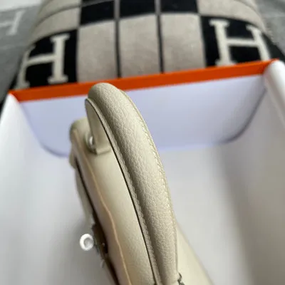 KELLY 25 TOGO LEATHER CRAIE WITH PALLADIUM HARDWARE (PHW) - 7