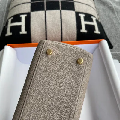 KELLY 25 TOGO LEATHER GRIS ASPHALTE WITH GOLD HARDWARE (GHW) - 8