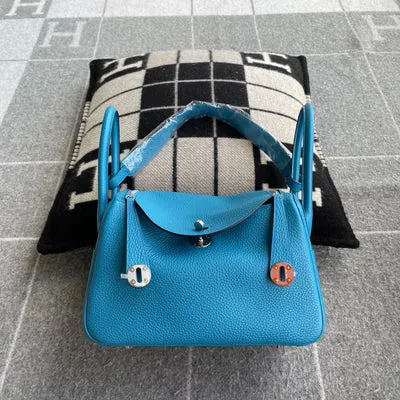 LINDY 26 CLEMENCE LEATHER BLUE ZANZIBAR WITH PALLADIUM HARDWARE (PHW) - 1