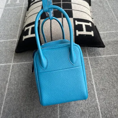 LINDY 26 CLEMENCE LEATHER BLUE ZANZIBAR WITH PALLADIUM HARDWARE (PHW) - 5