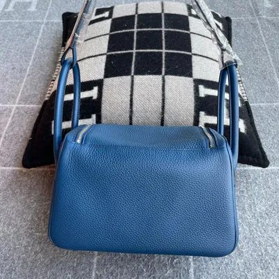 LINDY 26 CLEMENCE LEATHER BLEU PARIS WITH PALLADIUM HARDWARE (PHW) - 3