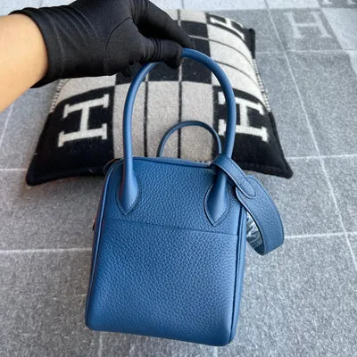 LINDY 26 CLEMENCE LEATHER BLEU PARIS WITH PALLADIUM HARDWARE (PHW) - 5