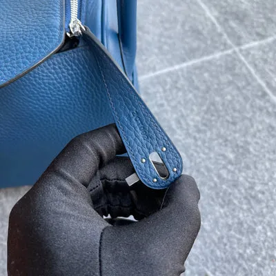 LINDY 26 CLEMENCE LEATHER BLEU PARIS WITH PALLADIUM HARDWARE (PHW) - 6
